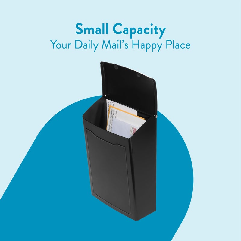 Architectural Mailboxes 2681B Black Marina Wall Mount Mailbox, Small - Image 3
